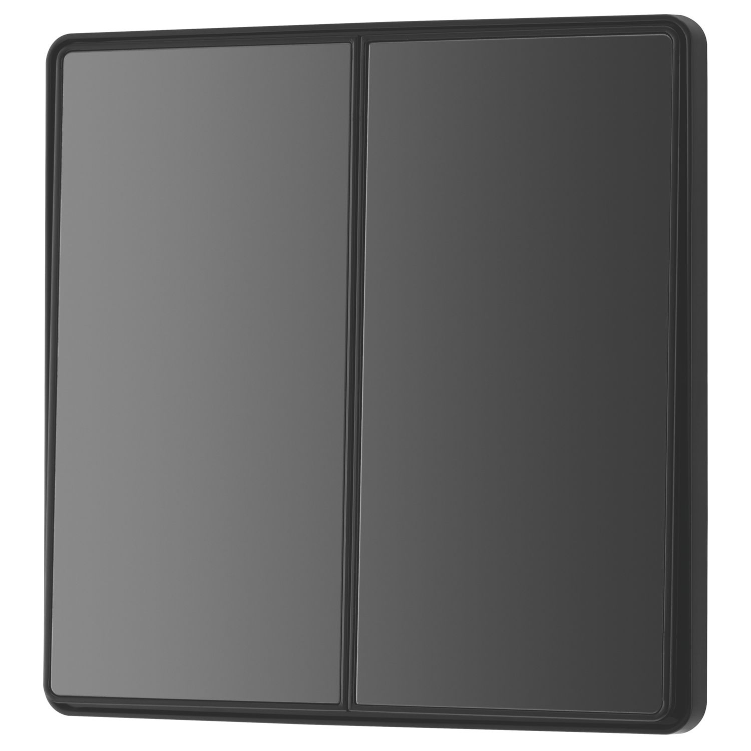 British General Evolve 20A 16AX 2-Gang 2-Way Light Switch Black Chrome (853CH)