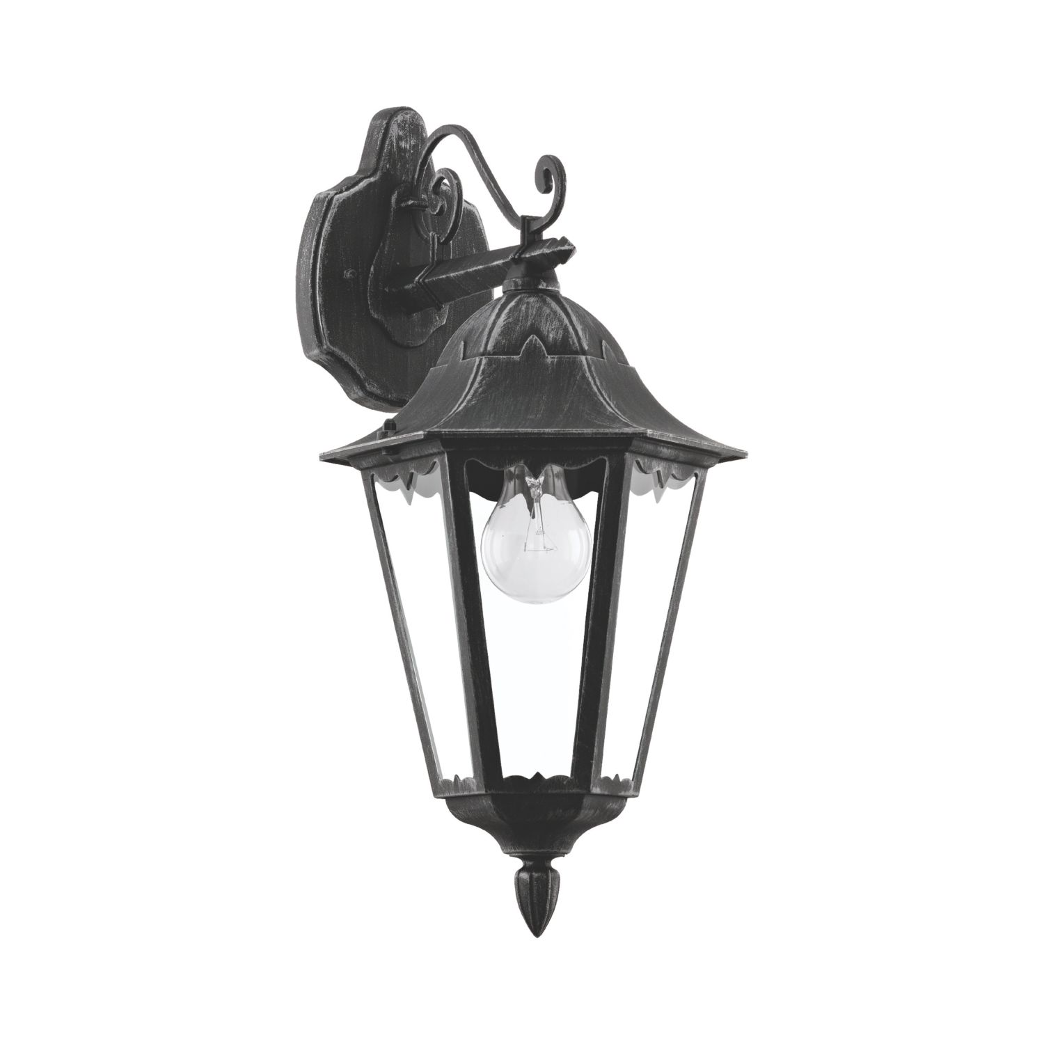 Eglo Navedo Outdoor Hanging Wall Light Black/Silver (853CV)