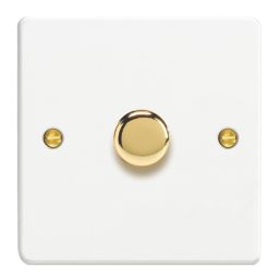 Varilight V-Pro 1-Gang 2-Way LED Dimmer Switch  Chalk White with Colour-Matched Inserts