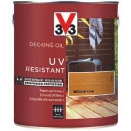 V33 High Performance 2.5Ltr Medium Oak  Decking Oil