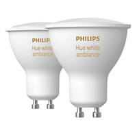 Philips Hue Ambiance Bluetooth  GU10 LED Smart Light Bulb 5.2W 350lm 2 Pack