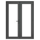 Crystal  Anthracite Grey Triple-Glazed uPVC French Door Set 2090mm x 1390mm