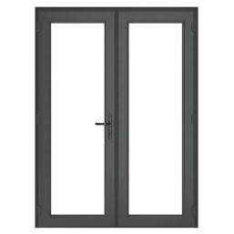 Crystal  Anthracite Grey Triple-Glazed uPVC French Door Set 2090mm x 1390mm