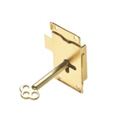 Hardware Solutions Cupboard Door Lock Brass 63mm x 63mm