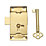 Hardware Solutions Cupboard Door Lock Brass 63mm x 63mm