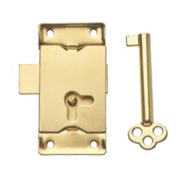 Hardware Solutions Cupboard Door Lock Brass 63mm x 63mm