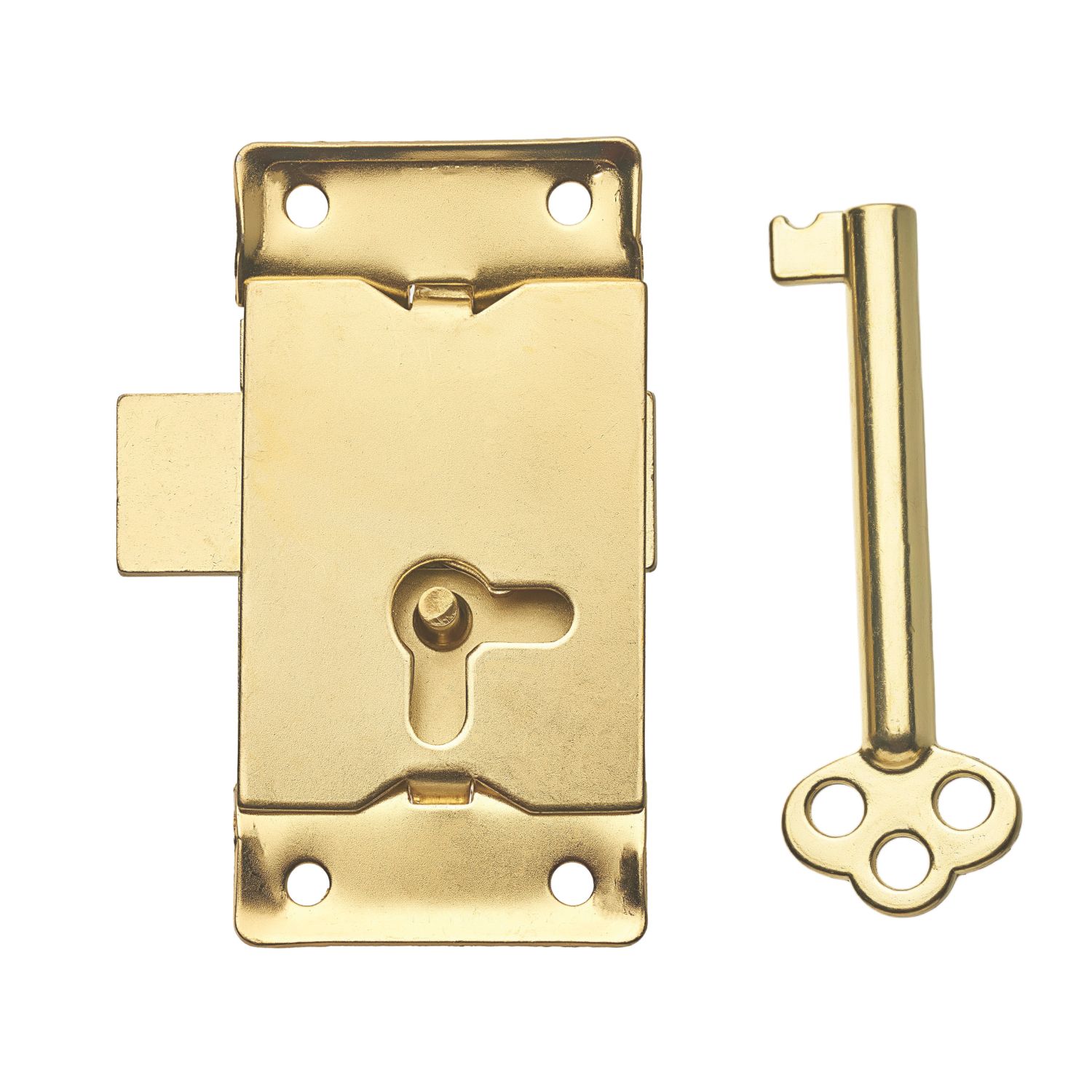 Hardware Solutions Cupboard Door Lock Brass 63mm x 63mm (853KK)