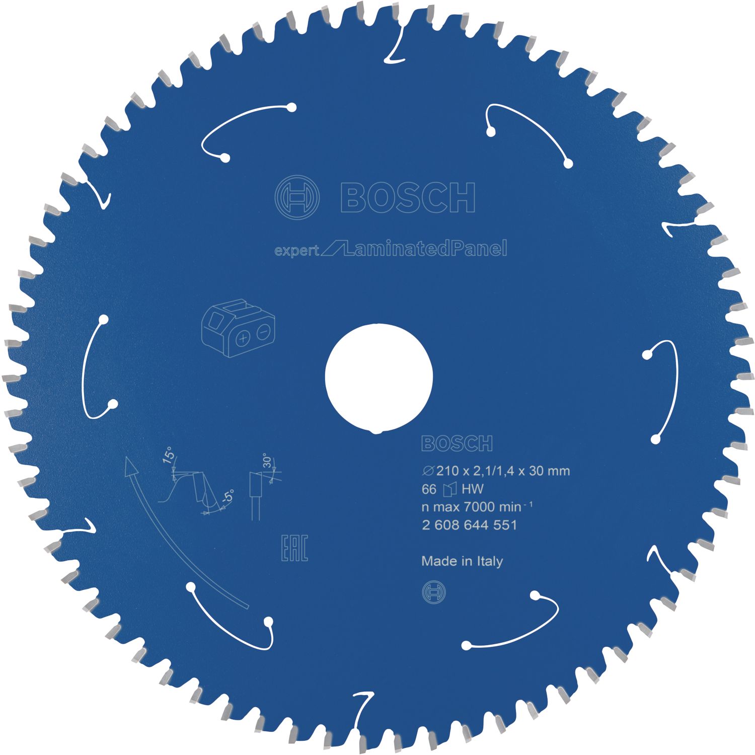 Bosch Expert Laminate Panel Circular Saw Blade 210mm x 30mm 66T (853KP)