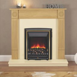 Be Modern Comet Black Switch Control Inset Electric Fire with Spacer Frame 557mm x 168mm x 650mm