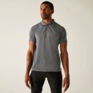 Regatta 50/50 Pique Long Sleeve Polo Shirt Heather Grey - 2EC X Small 36.2" Chest