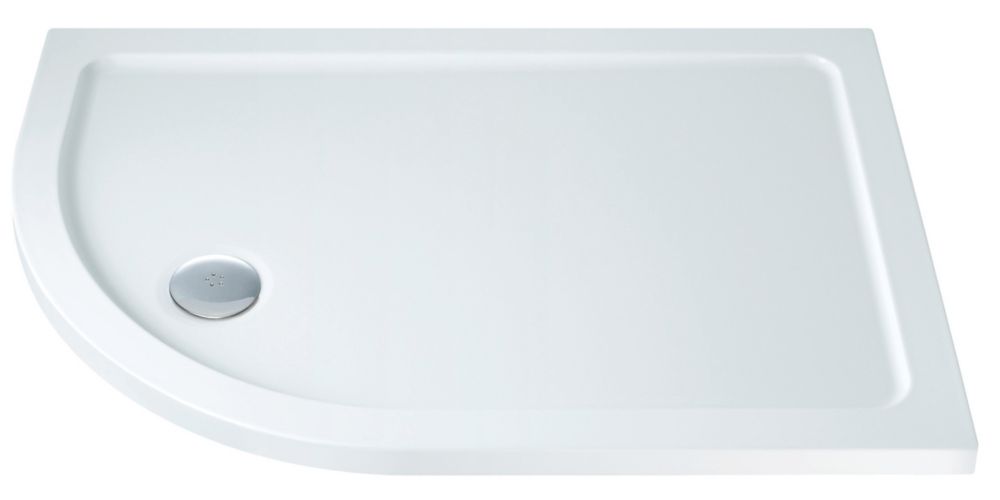 Offset Quadrant Shower Tray RH White 1200 x 900 x 40mm Screwfix