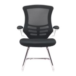 Nautilus Designs Luna Medium Back Cantilever/Visitor Chair Black