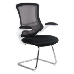 Nautilus Designs Luna Medium Back Cantilever/Visitor Chair Black