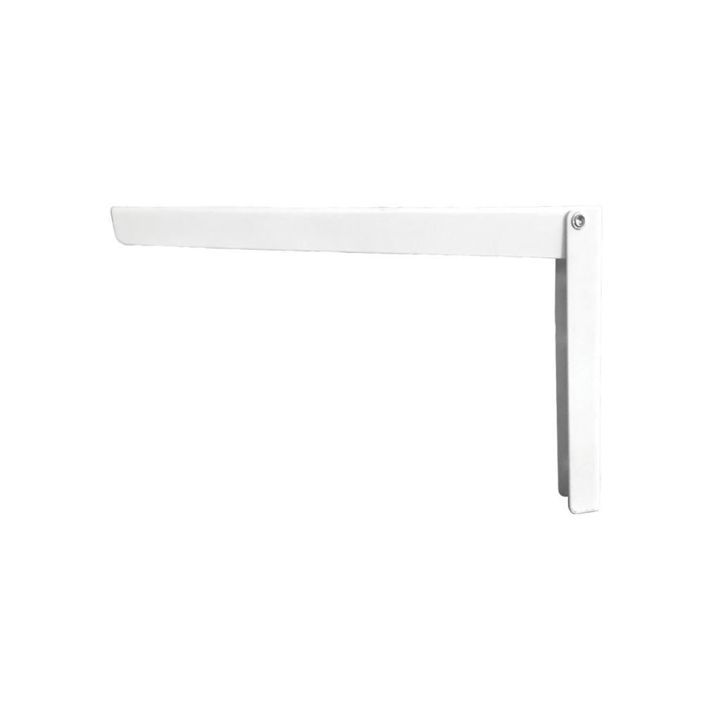Essentials Folding Shelf Brackets White 380mm x 300mm 2 Pack Screwfix