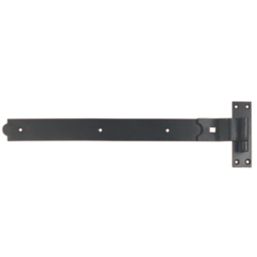 GateMate Black Cranked Band & Hook on Plate 165mm x 24" x 600mm 2 Pack