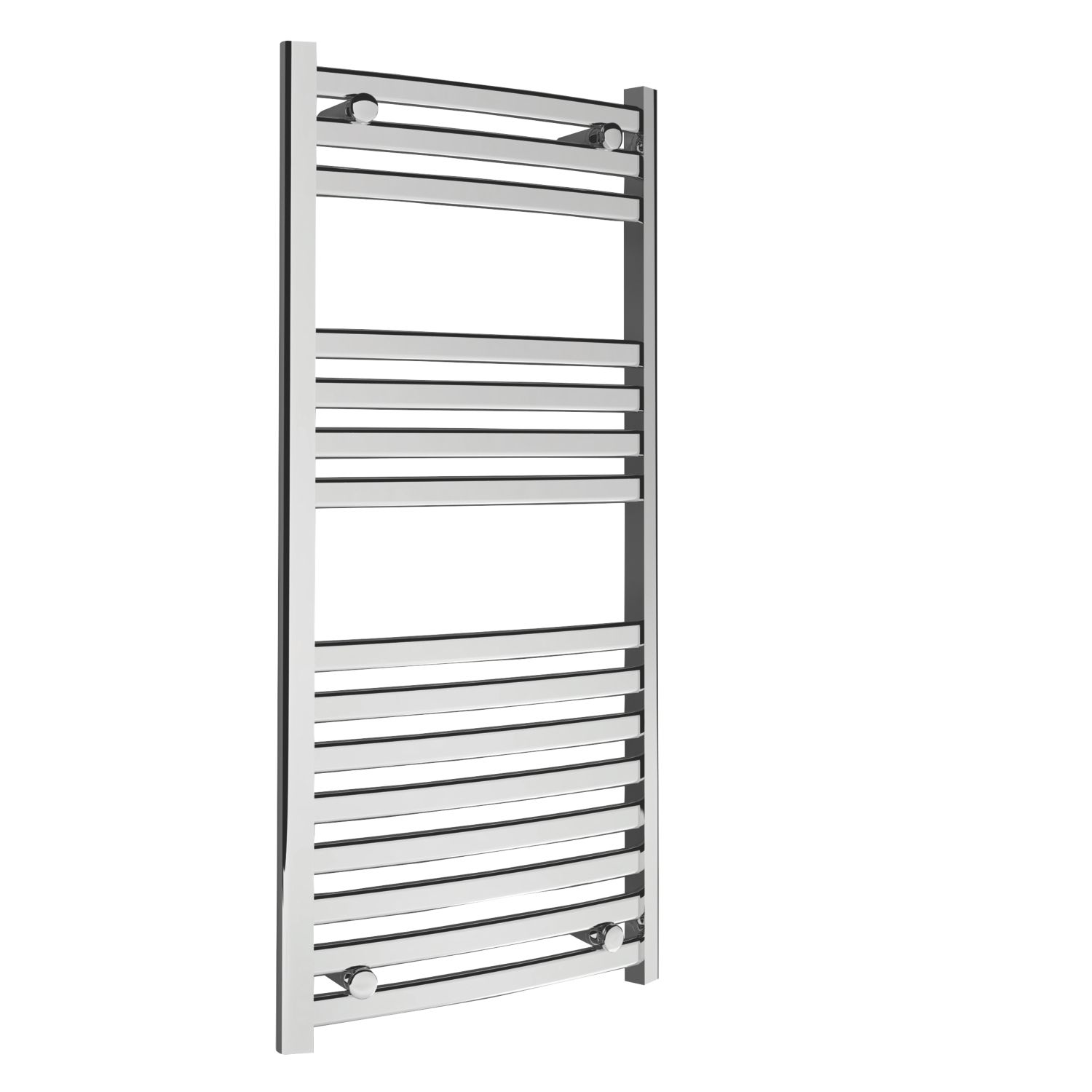 Kudox 1100mm x 500mm 1420BTU Chrome Curved Designer Towel Radiator (8540P)