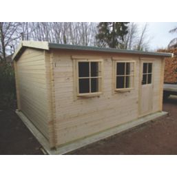 Shire Bradenham 28 12' 6" x 14' 6" (Nominal) Apex Timber Garage with Assembly