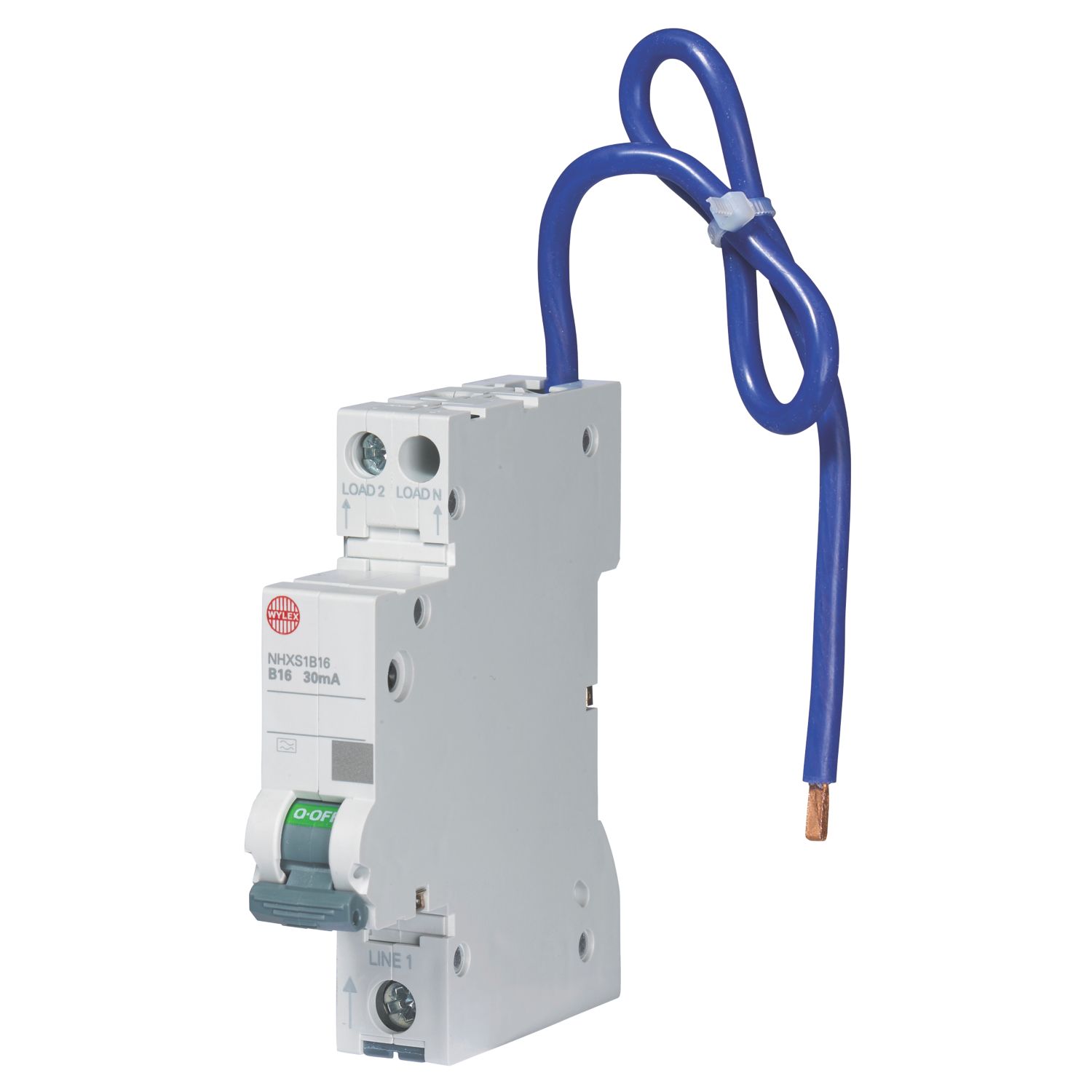 Wylex 16A 30mA Type A DP B Curve Mini RCBO (8541X)