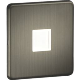 Knightsbridge  Recessed Square LED Plinth Light Antique Brass 0.8W 15lm