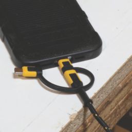 DEWALT USB-A to Micro USB-B / Lightning / USB-C  Reinforced Braided 3-in-1 Combo Cable  1.8m