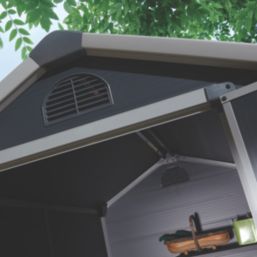 Rowlinson Airevale 4' 6" x 6' 6" (Nominal) Apex Plastic Storage Shed Dark Grey