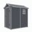 Rowlinson Airevale 4' 6" x 6' 6" (Nominal) Apex Plastic Storage Shed Dark Grey
