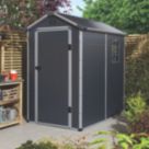Rowlinson Airevale 4' 6" x 6' 6" (Nominal) Apex Plastic Storage Shed Dark Grey
