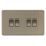 Knightsbridge Screwless 10AX 4-Gang 2-Way Light Switch  Antique Brass