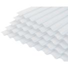 Radmat Building Materials  Corrugated PVC Roof Sheet Clear 3050mm x 1.3mm x 762mm 5 Pack
