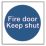 Non Photoluminescent "Fire Door Keep Shut" Sign 100mm x 100mm