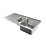 Apollonia 1.5 Bowl Stainless Steel Reversible Sink & Drainer  1004mm x 500mm