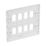 British General Nexus 800 Grid 8-Module Grid Faceplate White