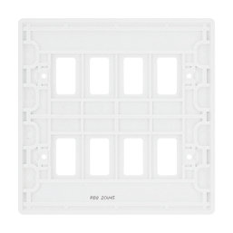 British General Nexus 800 Grid 8-Module Grid Faceplate White