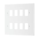 British General Nexus 800 Grid 8-Module Grid Faceplate White