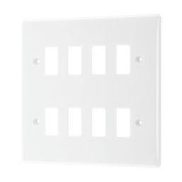 British General Nexus 800 Grid 8-Module Grid Faceplate White