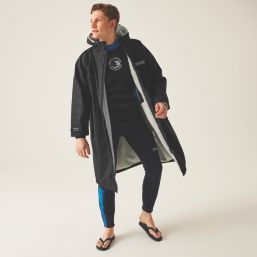 Regatta   Adult Changing Robe Black Small / Medium 35-44" Chest