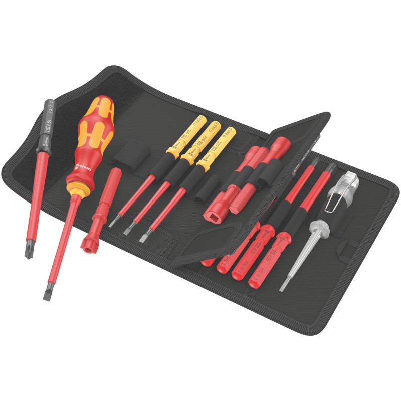 Wera Kraftform Kompakt 18 Universal 1 Tool Finder VDE Interchangeable Insulated Screwdriver Set 18 Pieces