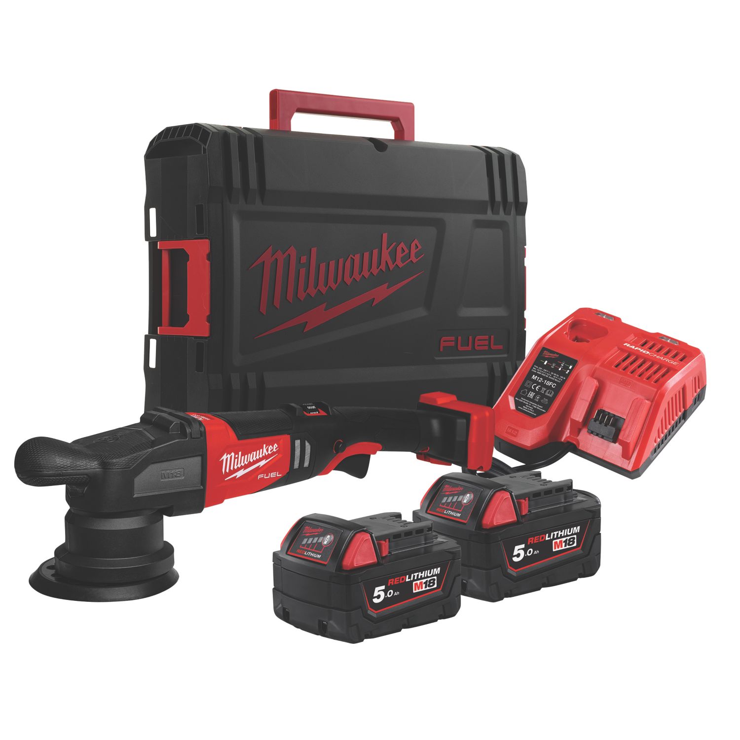 Milwaukee M18FROP15-502X 125mm 18V 2 x 5.0Ah Li-Ion RedLithium Brushless Cordless Polisher (854VT)