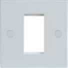 Knightsbridge Raised Square 1-Module Modular Faceplate White