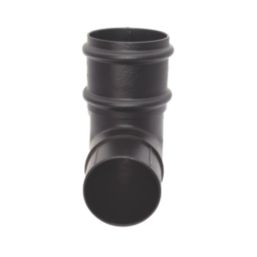 FloPlast Cast Iron Effect 92.5° Round Offset Downpipe Bend Black 68mm