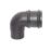 FloPlast Cast Iron Effect 92.5° Round Offset Downpipe Bend Black 68mm