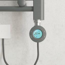 Flomasta 1200mm x 500mm 1023BTU Anthracite Flat Electric Towel Radiator