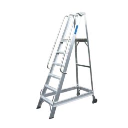 Lyte Aluminium 1.46m Silver 6 Step Podium Steps