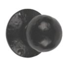 Smith & Locke Round Mortice Knobs 56mm Pair Black