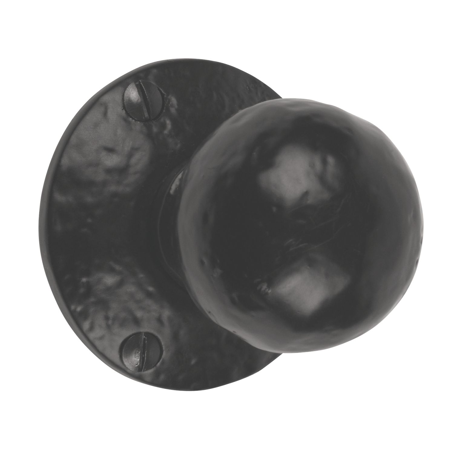Smith & Locke Round Mortice Knobs 56mm Pair Black (8553H)
