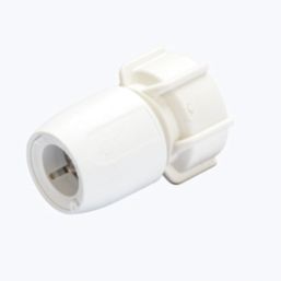 Hep2O Hand-Titan Plastic Push-Fit Straight Tap Connector 15mm x 3/4"