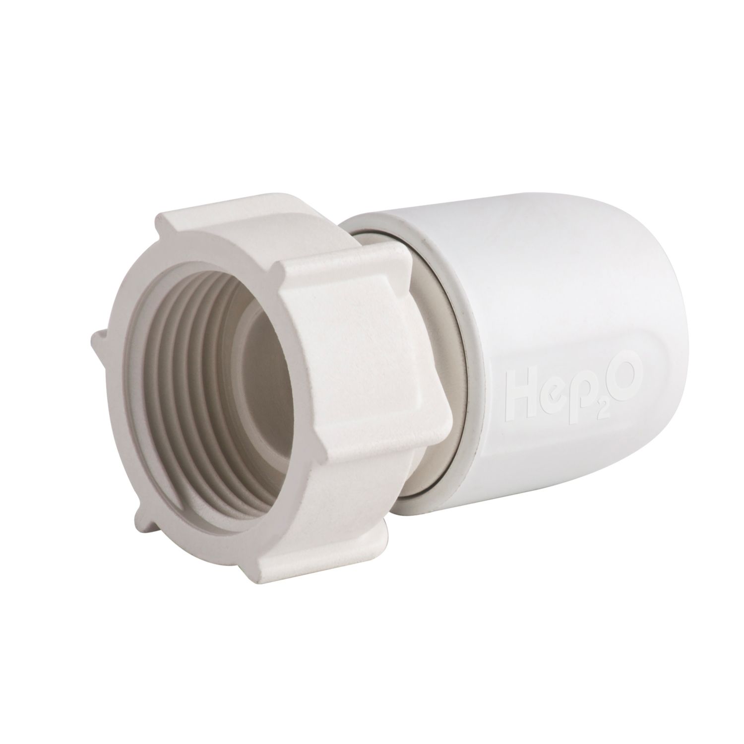 Hep2O Hand-Titan Plastic Push-Fit Straight Tap Connector 15mm x 3/4" (8557F)