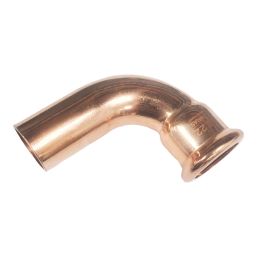 Flomasta  Copper Press-Fit Adapting 90° M-Profile Street Elbows 22mm x 22mm 2 Pack
