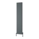Reina Piatto Double 1800mm x 370mm 3980BTU Anthracite Vertical Designer Radiator
