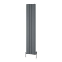 Reina Piatto Double 1800mm x 370mm 3980BTU Anthracite Vertical Designer Radiator